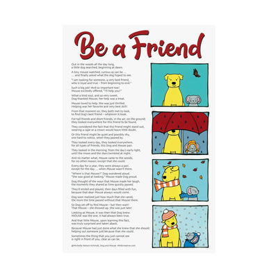 Be a Friend Poster based on best-selling picture book, Dog and Mouse