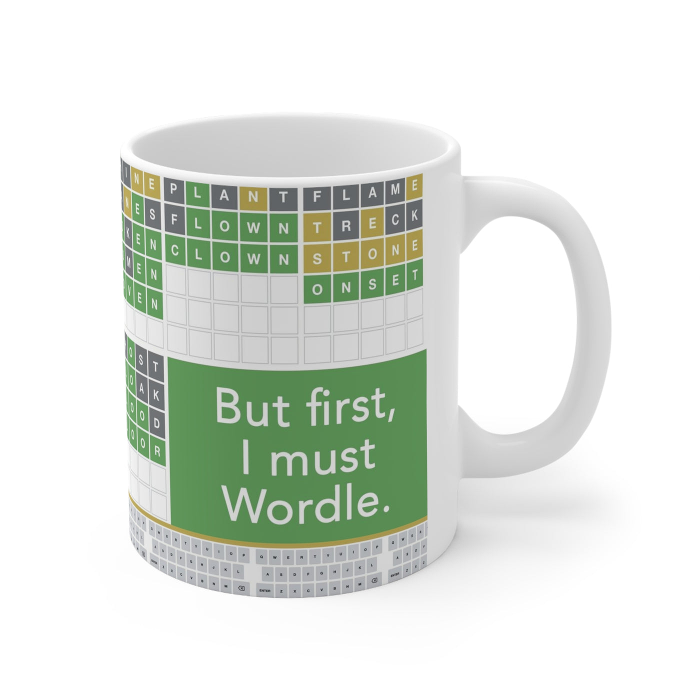 But First, I Must Wordle 11 oz Ceramic Mug Free Shipping – MNS Creative