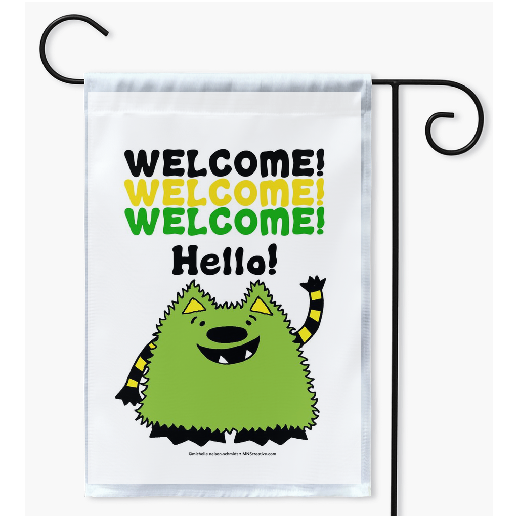 Whatif Monster Welcome Yard Flags