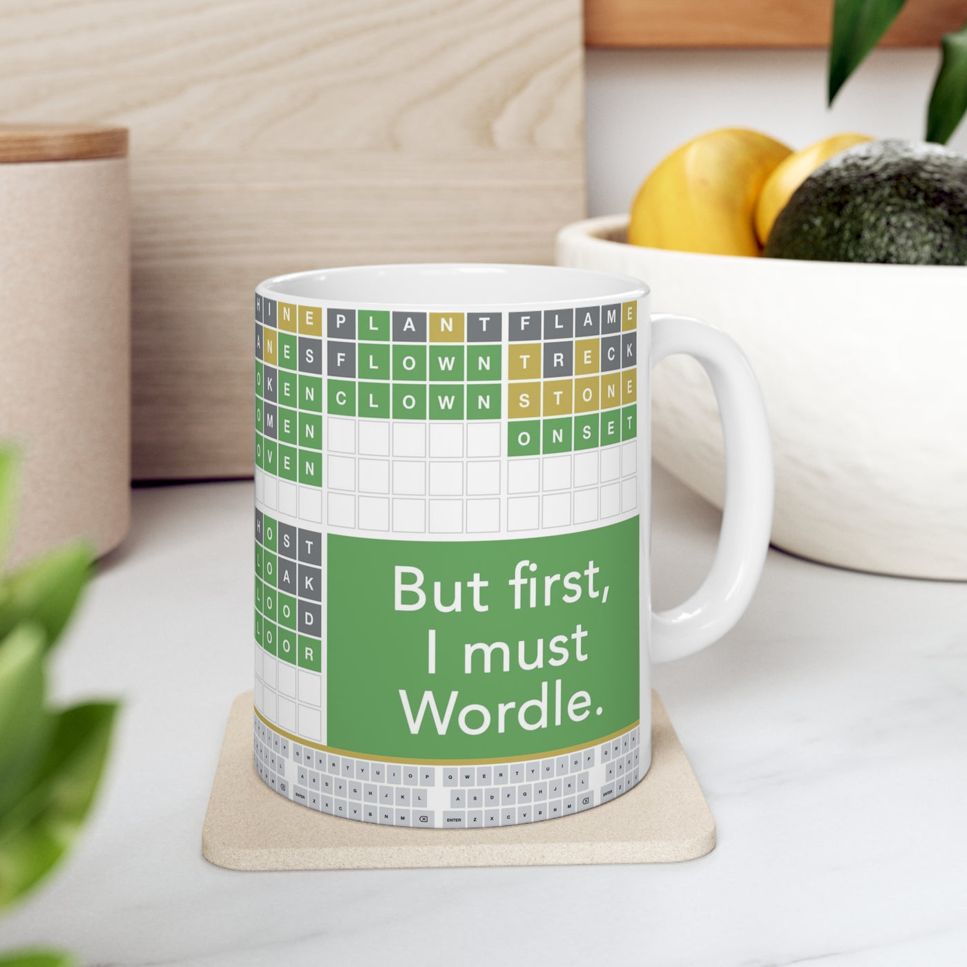 But First, I Must Wordle 11 oz Ceramic Mug Free Shipping – MNS Creative