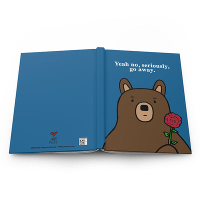 Bear says Go Away Hardcover Journal Matte