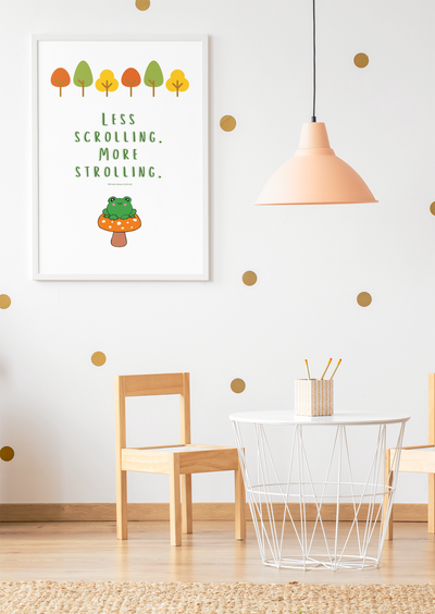 Less Scrolling More Strolling Matte Vertical Posters