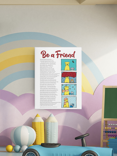 Be a Friend Poster based on best-selling picture book, Dog and Mouse