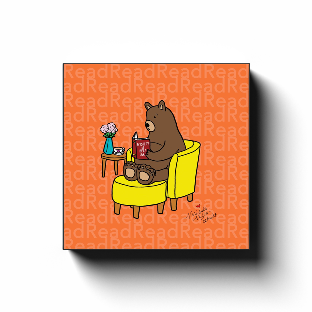 Read, Read, Read with Bear! Canvas Wraps