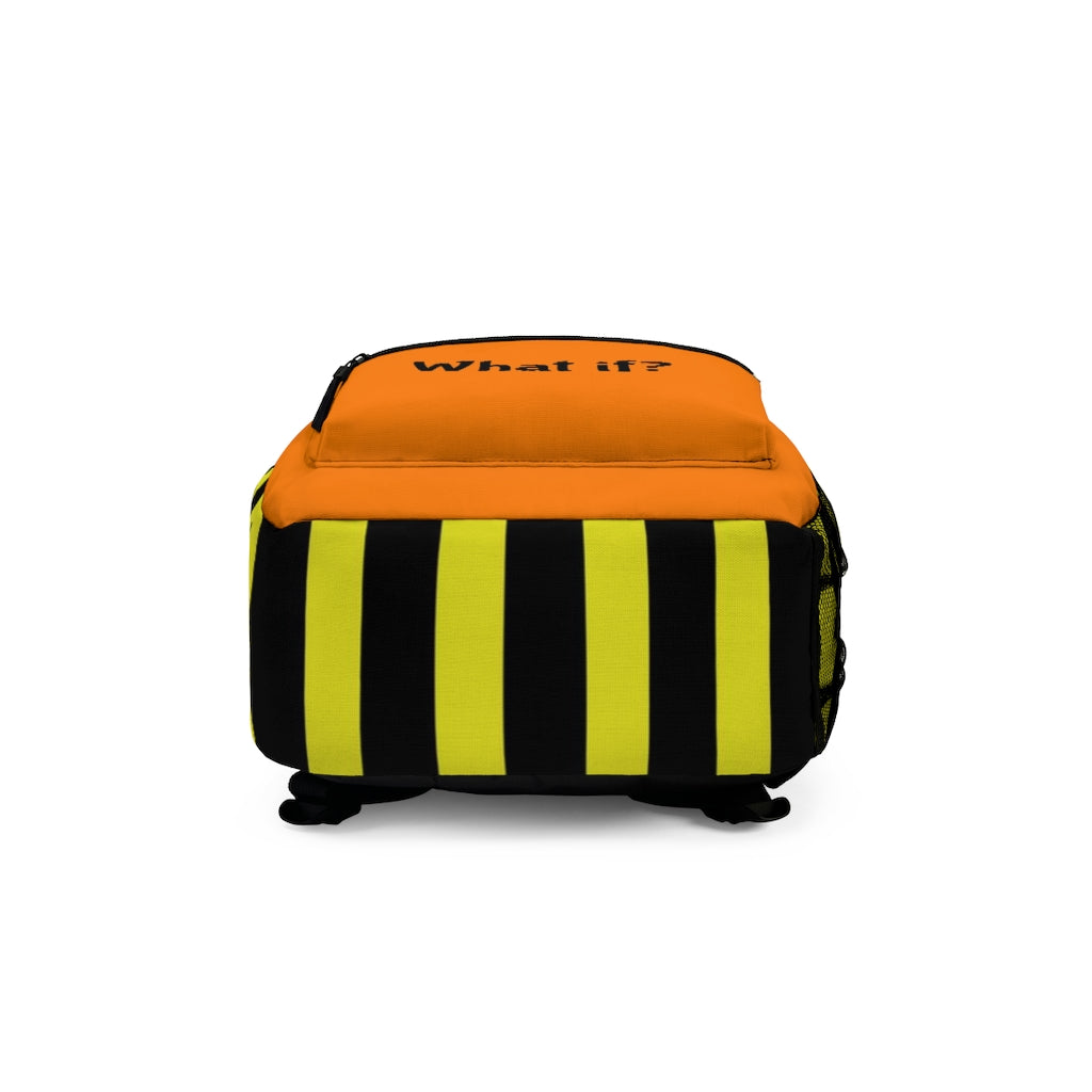 Orange Whatif Monster Backpack