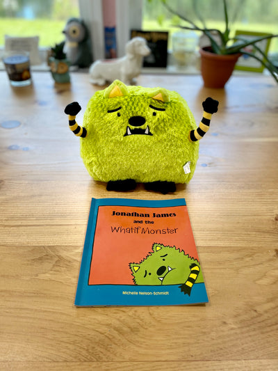 Jonathan James and the Whatif Monster Picture Book and Whatif Monster Plush